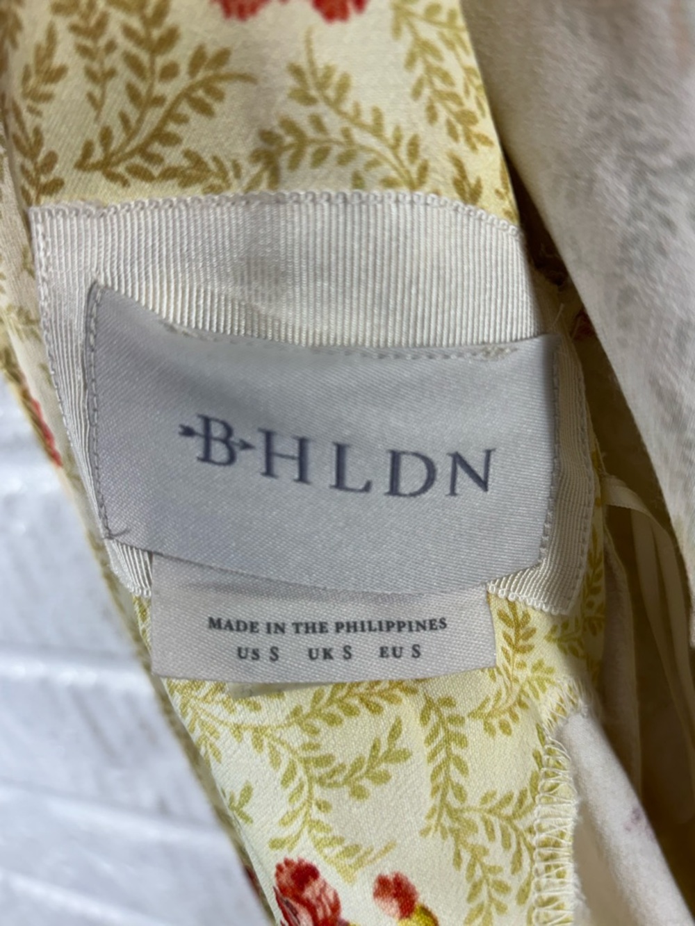 BHLDN Dani Yellow Floral Long Sleeve Dress Maxi Open Dress Small - Picture 5 of 6